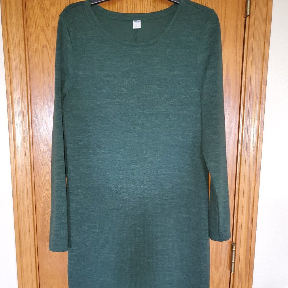Old Navy, Dark green column midi dress, Size large